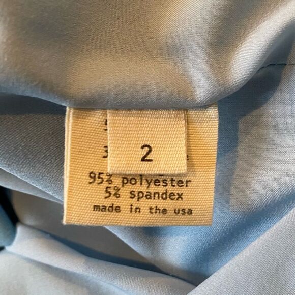 L'AGENCE BLUE SLIT-FRONT STRETCH PENCIL A-LINE CASUAL SKIRT SIZE 2 - Picture 8 of 10